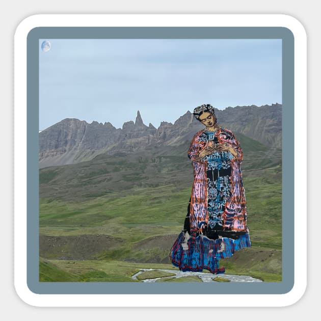 She Took Her Feelings for a Walk Sticker by Sigridur Dögg's Store